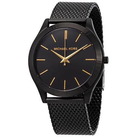 michael kors black bracelet watch|Michael Kors slim runway review.